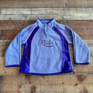 Reebok Vintage Toddler Girls Fleece Quater Button Down Light Weight Jacket -4T